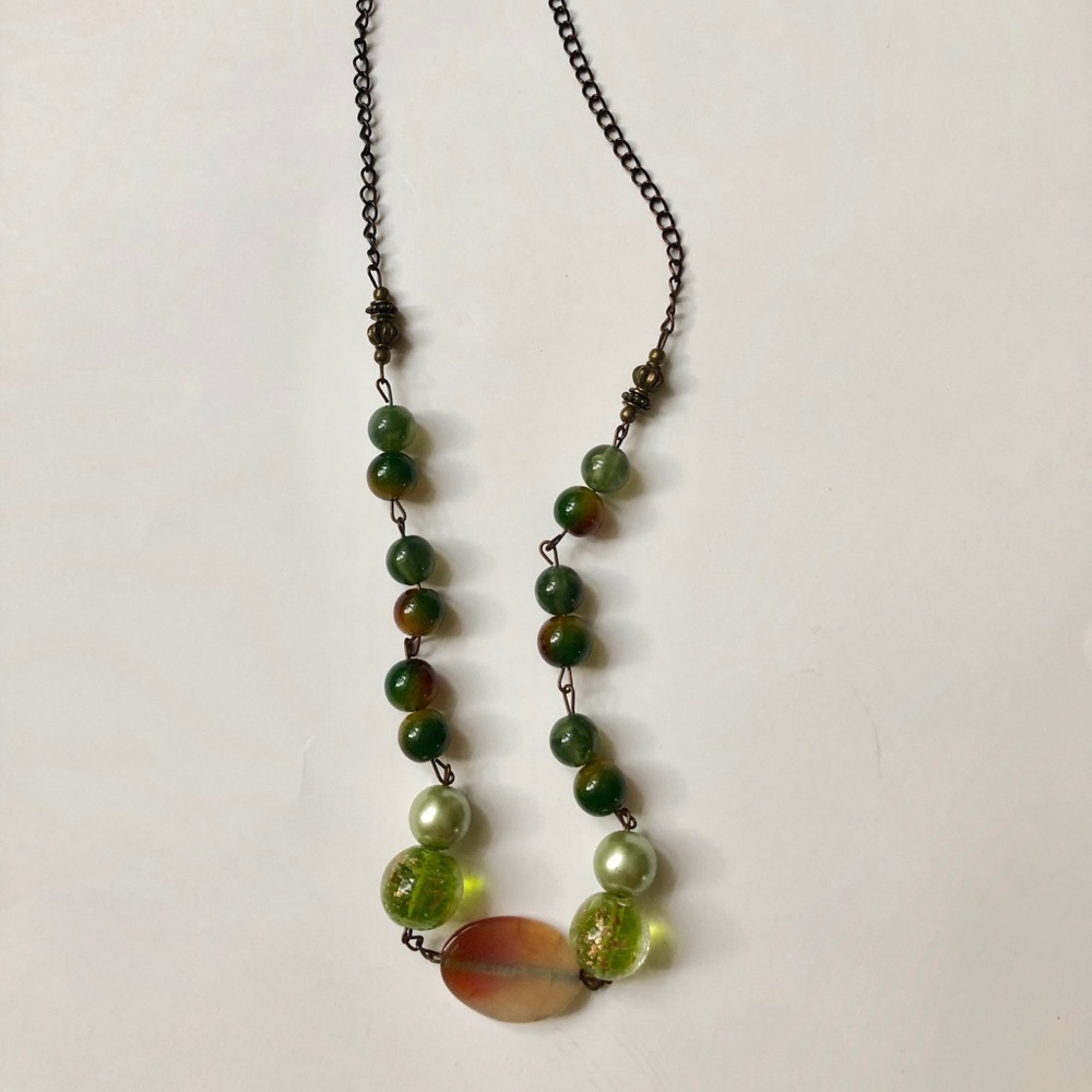 Green Precious Stones Necklace